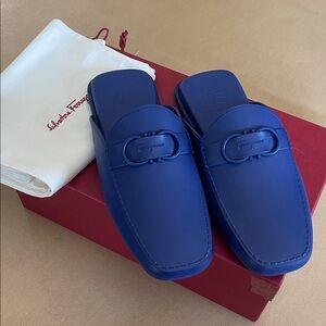 Salvatore Ferragamo Men's Royal Blue Slip-Ons